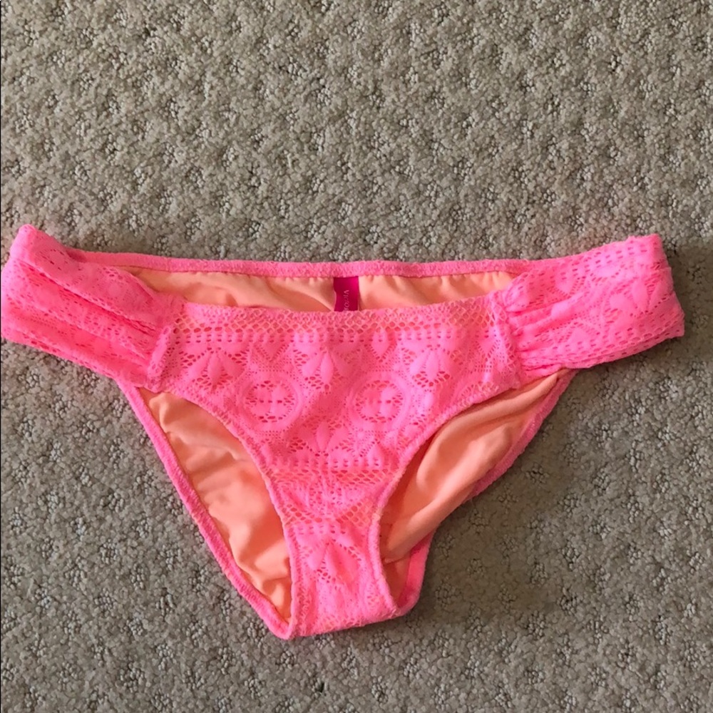 Victoria’s Secret Swim Pink Lace Bikini Bottom (S)
